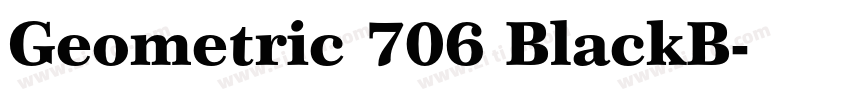 Geometric 706 BlackB字体转换